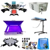 8 color 8 stations manual/automatic rotary carousel screen press printing machine T-shirt printing machine
