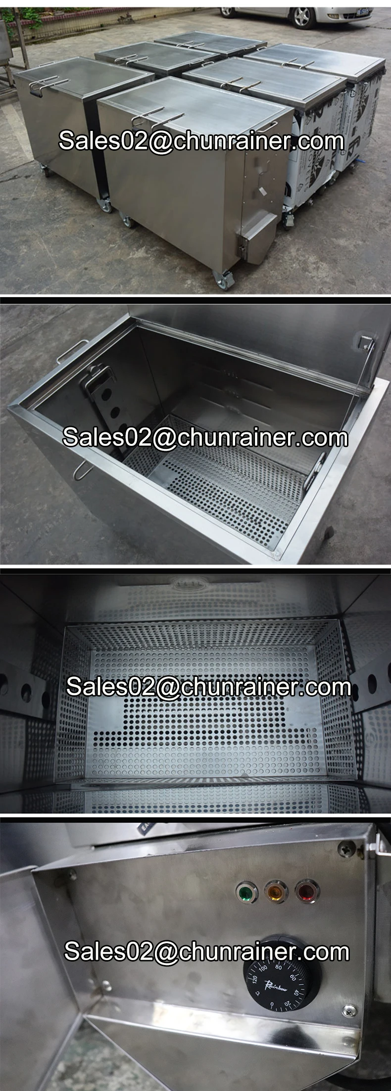 Large Commercial Kitchen Equipment Soak Tank Cleaning Oil Grease Hood