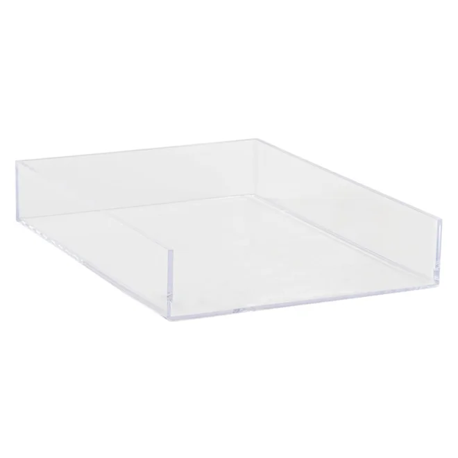 Clear Acrylic Stacking Letter Tray Transparent Acrylic Paper Tray