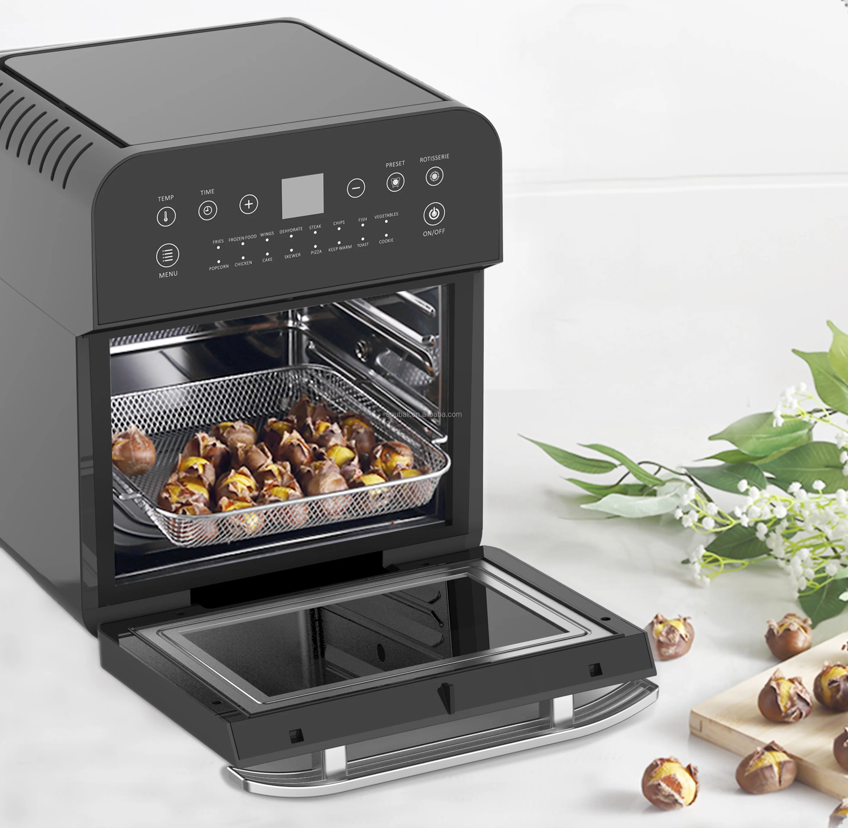 Air Fryer With 12l Capacity Touch Screen Control Panel,1600w As Seen On