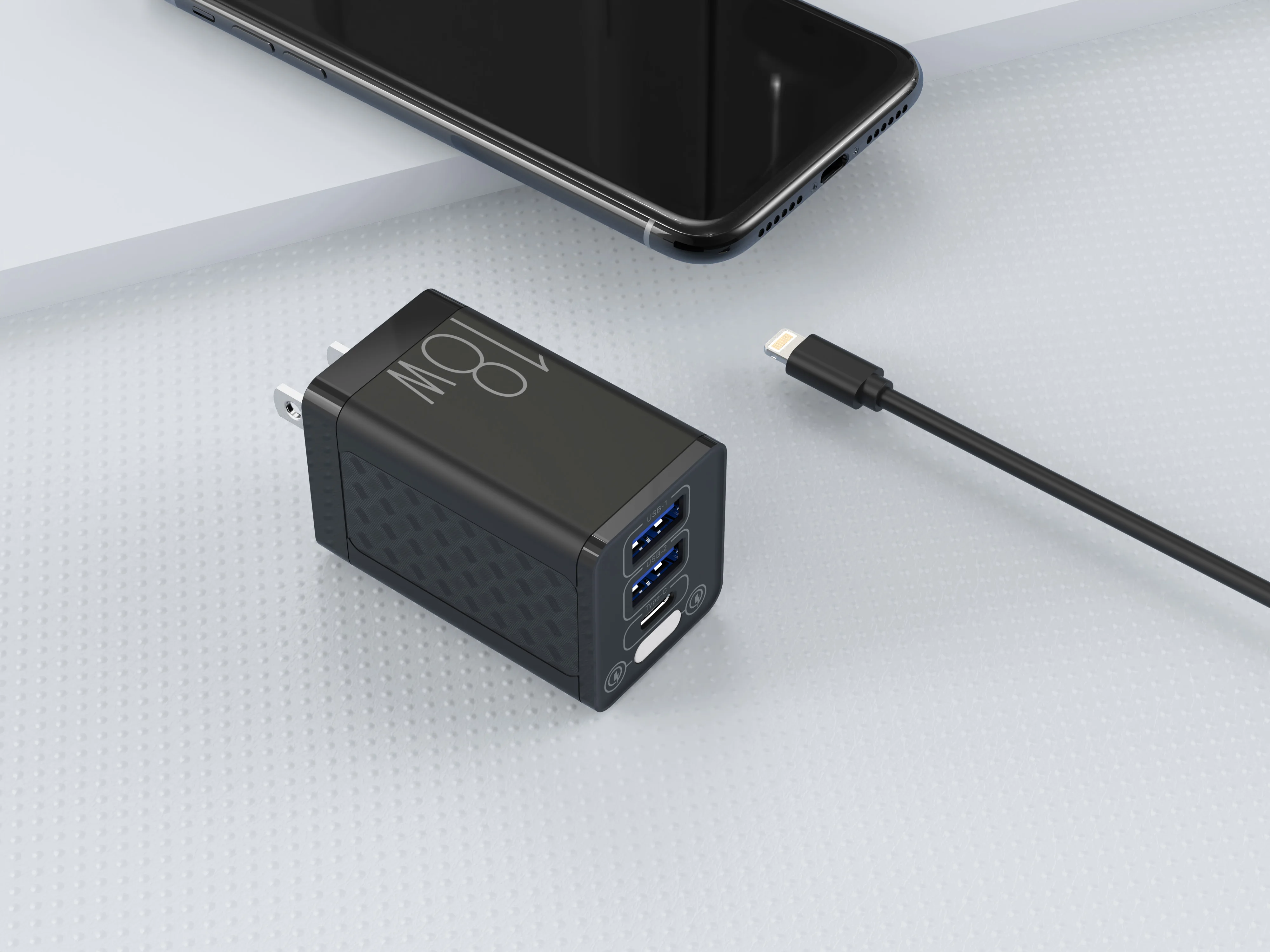 18w快速充电器双usb供电c型pd快充插头适配器墙手机充电器iphone 12