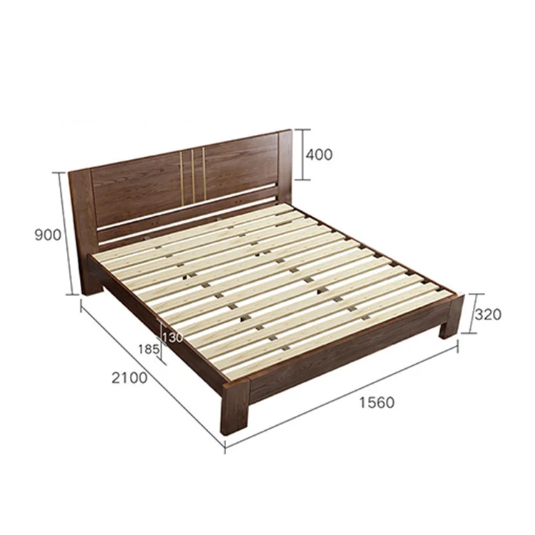 product-BoomDear Wood-Hot sale wooden bed with different height Queen size bed wooden frame for bedr-1