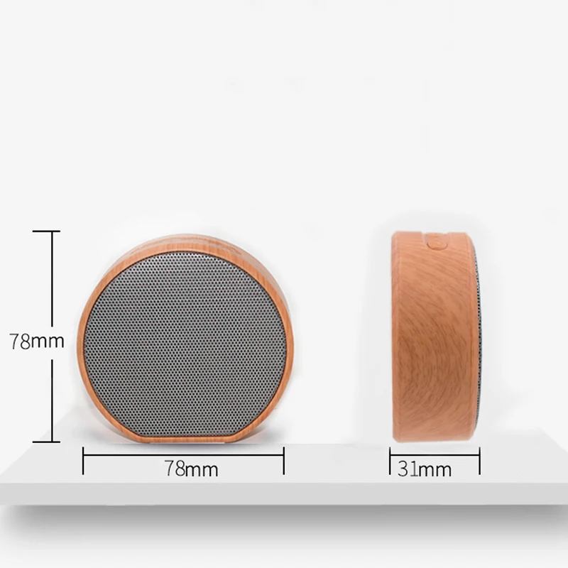 Wood Grain Wireless Bluetooth Speaker Portable Mini Subwoofer Audio Gift Stereo Loudspeaker Sound System Support TF AUX USB A60 - ANKUX.COM