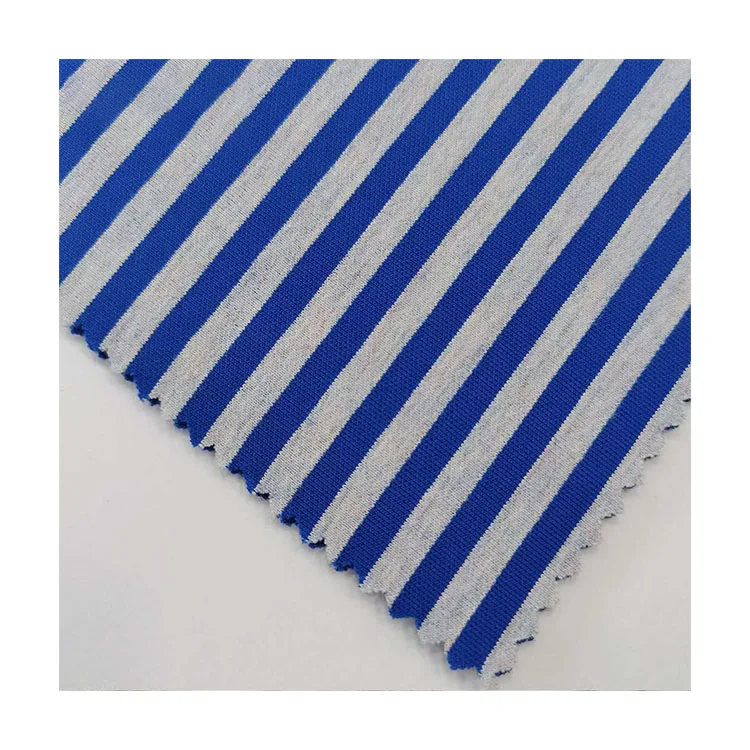 
SHINEDE Stripe scuba knitting fabric is popular with women 
