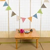 Natural jute colorful banner flags Christmas decoration triangle Wave shape Craft decoration banner wedding home hotel Use