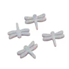Clear white OP17 dragonfly cut synthetic opal for necklace
