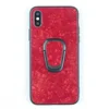 solid color shell grain accesorios de celulares for iphone 8 plus case with ring mobile phone bracket folding