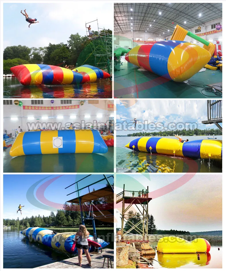 Pool Water Toys Durable Inflatable Water Launch Pad / Water Blob