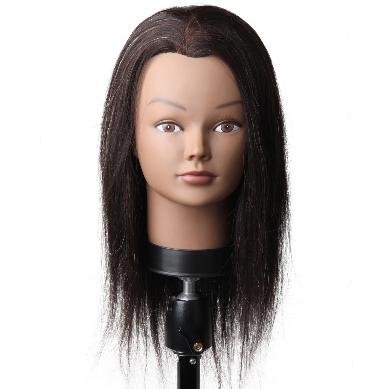 100% Real Human Hair Training Head Hair Practice Manikin Head ...