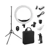 Youtubers used makeup using videographer selfie 3200-5700K rechargeable ring light mirror