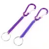 Bag Ornament Spiral Stretch Cord Coil Spring Keyring String Lanyard Key Chain Strap SA4020
