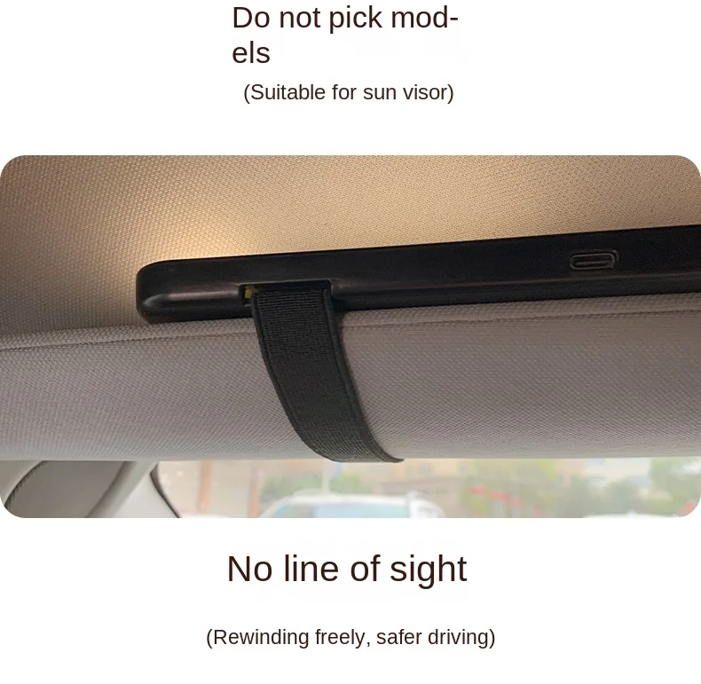 Car Vanity Mirror with 3X Magnification High-definition Sun Visor Touch Sensitive LED Three-color Adjustable Makeup Mirror