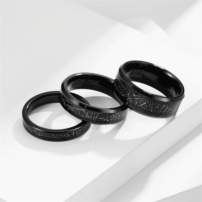 Anillo De Tungsteno Negro Personalizable Para Hombre,4mm,6mm,8mm,Alto  Pulido,Ajuste Cómodo,Para Boda - Buy Diseño Clásico 8mm Ancho Negro Anillo  De Tungsteno Para Los Hombres Y Las Mujeres,Venta Al Por Mayor Negro Mate  Anillo