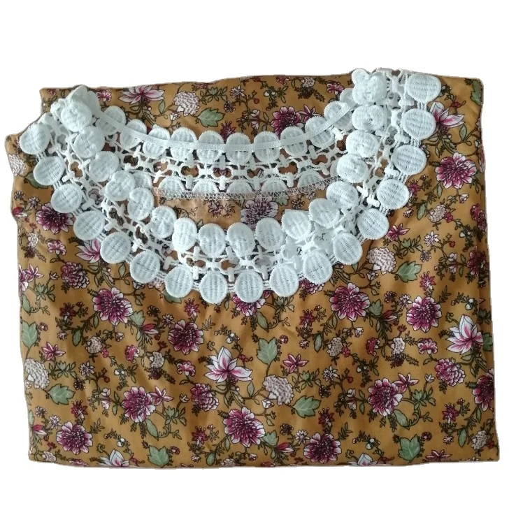 
wholesale Lexux Abaya for women Muslim Arabic dress Rayon comfort printed flower /black abaya 