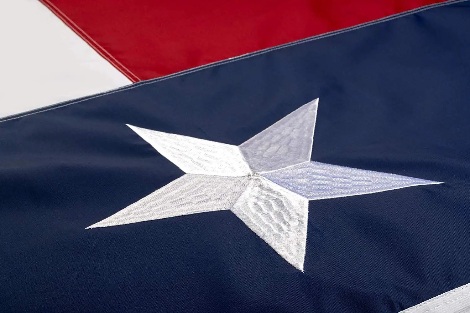 德克萨斯州国旗 3x5 英尺刺绣星星缝制条纹旗帜 210d 牛津尼龙