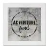 shadow box frames wood white with map
