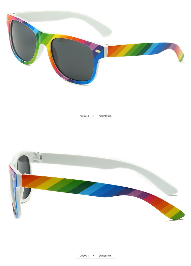 Wholesale Kids Rainbow Sunglasses Boy Girl Baby Square Sun Glasses