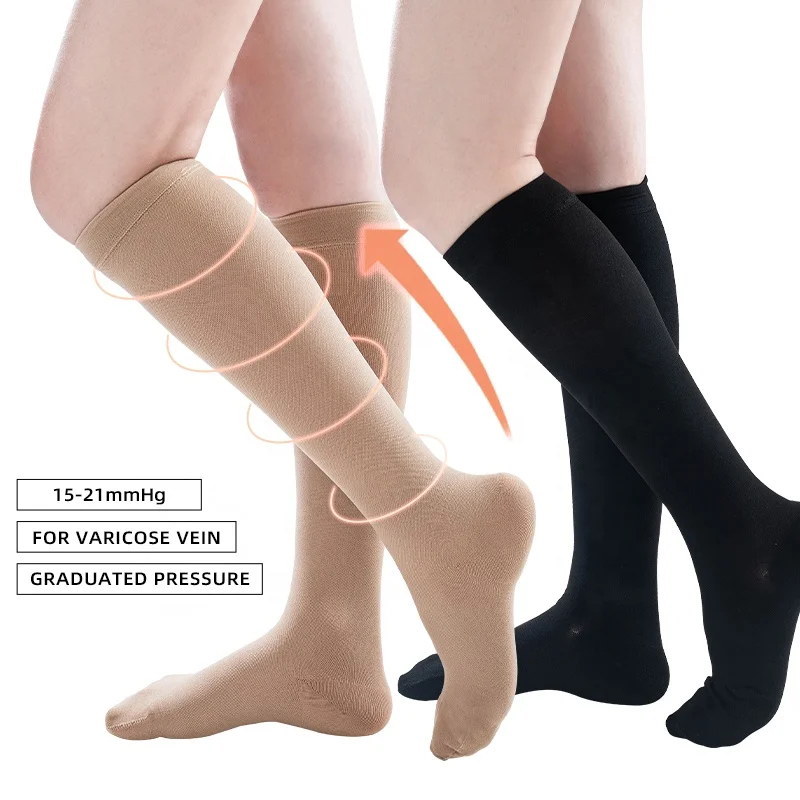 Unisex 20-30 MmHg Closed Toe Knee High Compression Socks - Medical