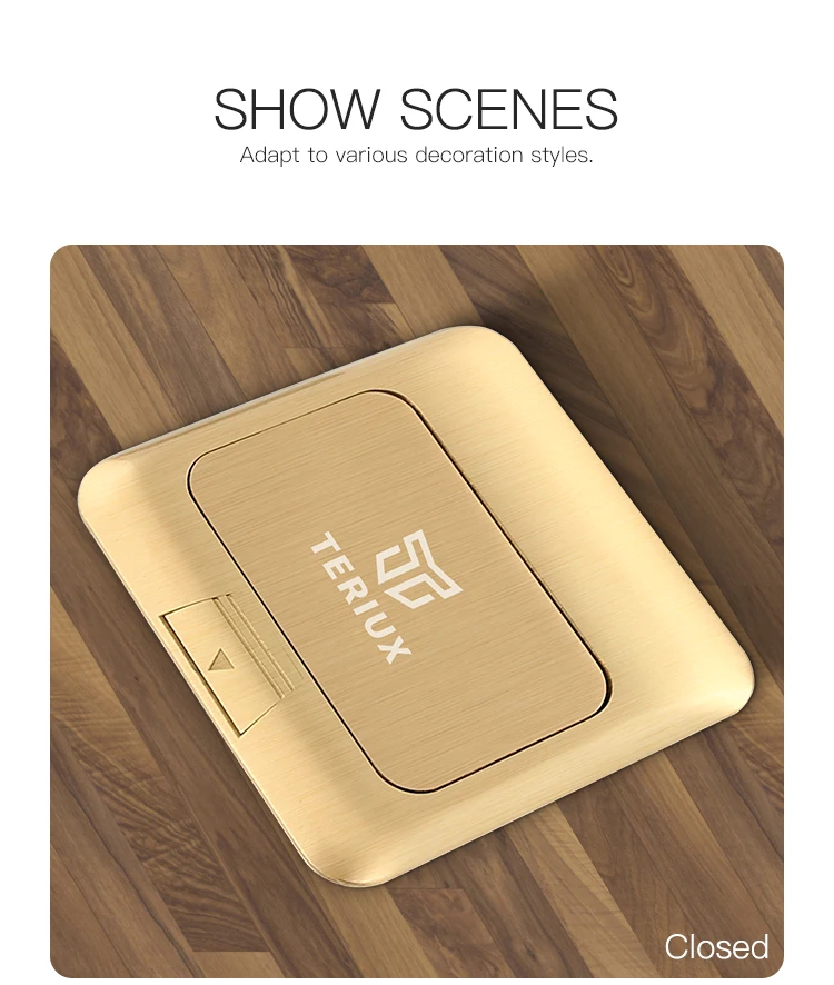 usa Standard brass power 13A damping pop-up floor socket box