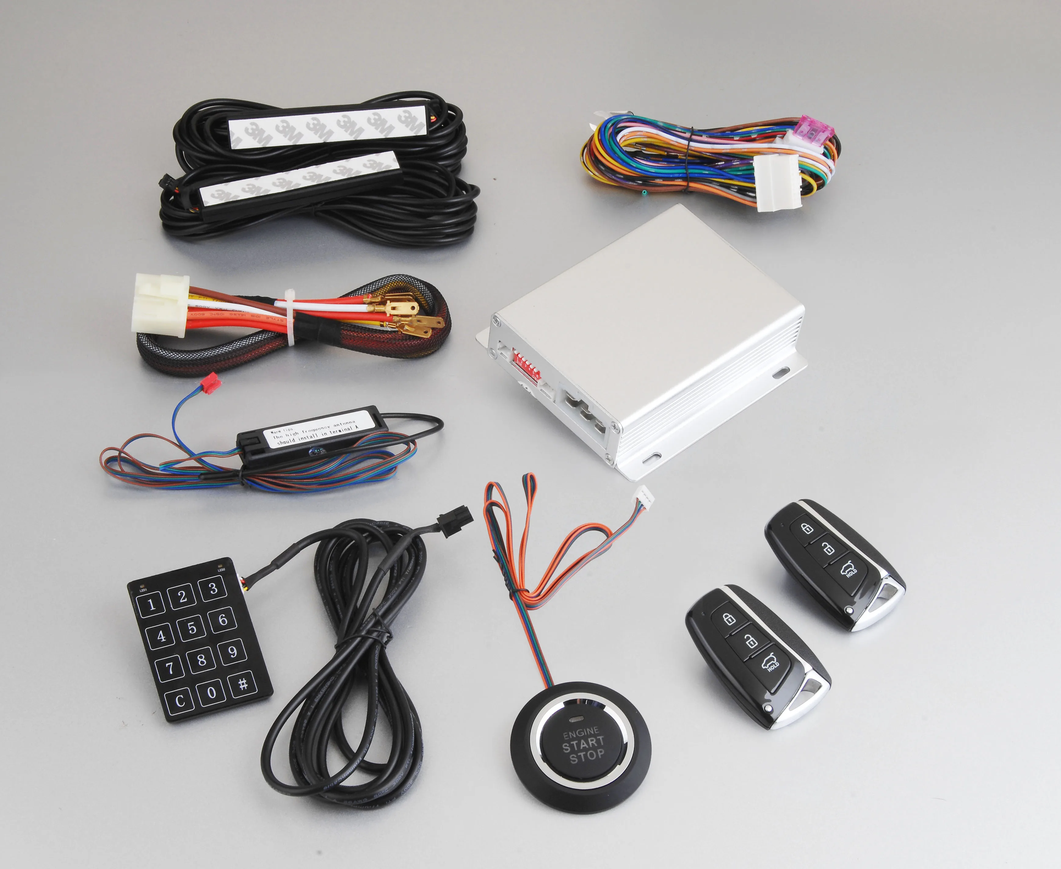 Button universal Car alarm pke passive keyless entry system remote control auto start PKE engine start and stop system