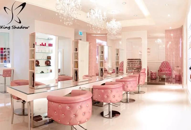 Barber Shop Salon Equipment And Furniture Package Set Elegant Crystal