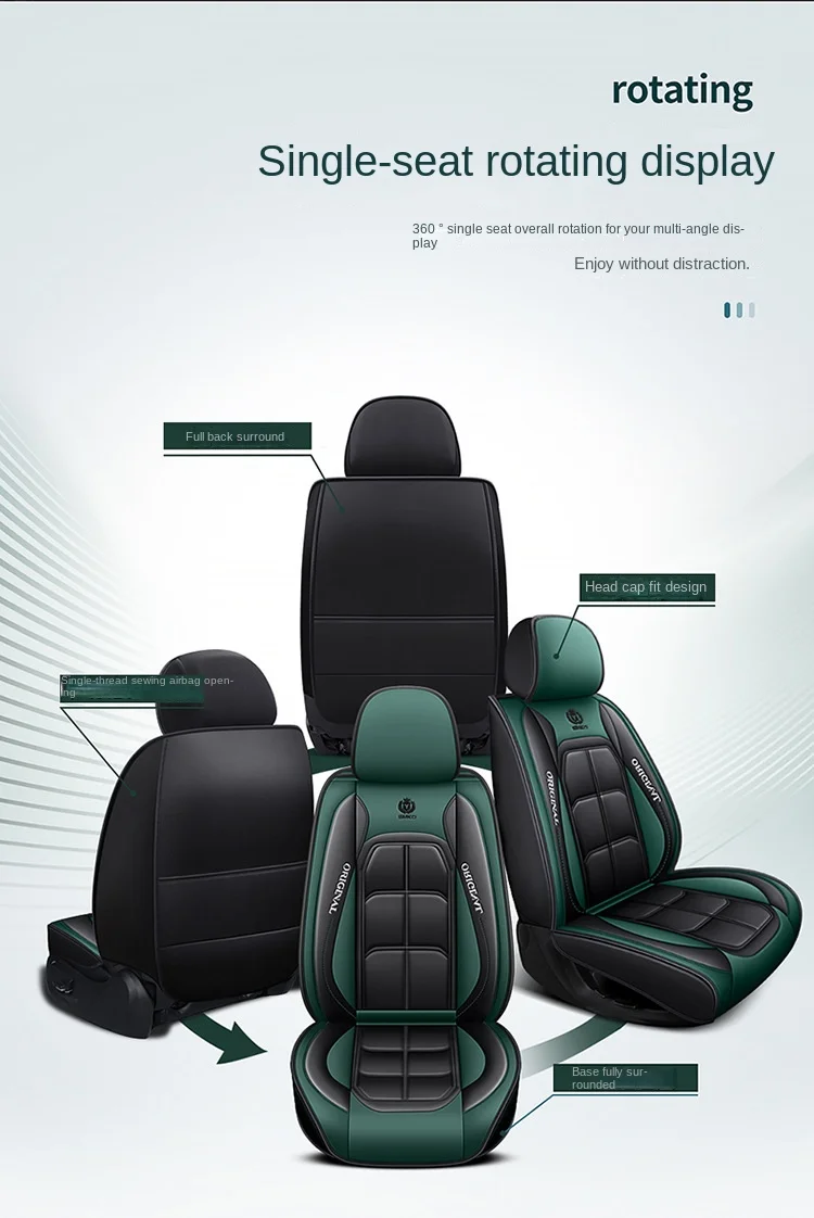 All-Car Five-Seat Leather Cover Fully Encircled Four Seasons Universal Wear-Resistant Dirt-Resistant Breathable Car Seat Cushion details