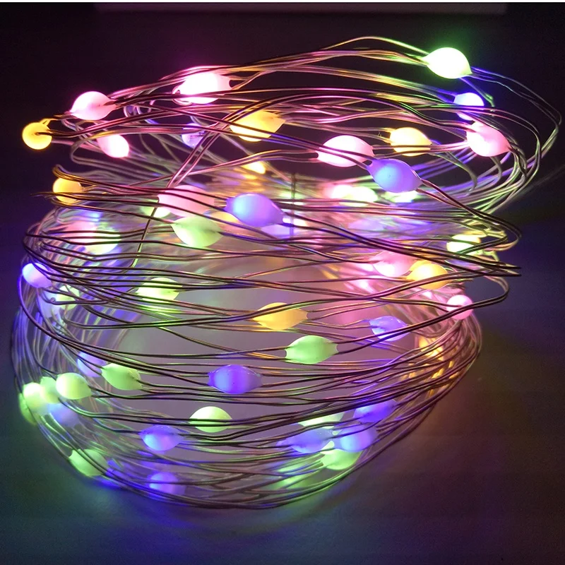Christmas  copper wire light indoor and outdoor 3D WRGB 11 Functions Remote string light