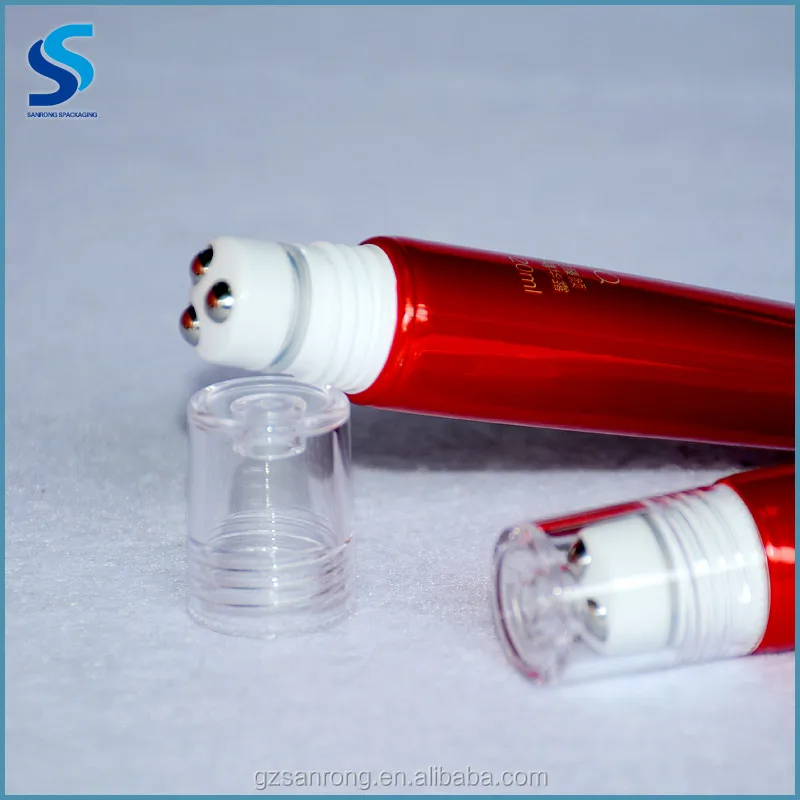 19mm Diameter Three Roller Ball Tube Cosmetic Packaging Tubes For Eye ...