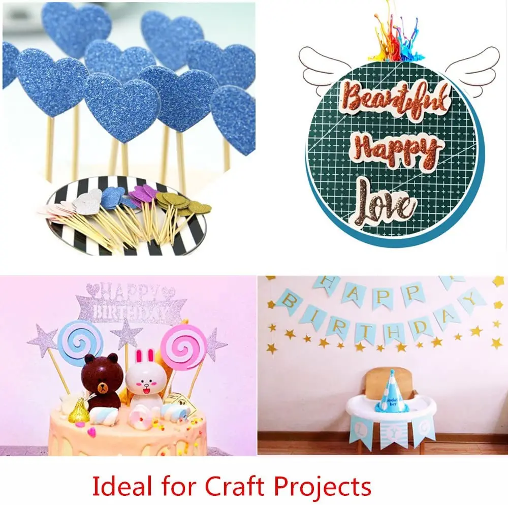 Diy Paper Craft Glitter Cardstock Paper With Adhesive For Decoration Buy Silver Glitter