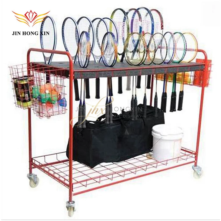 New Design Metal Tennis Racket Display / Floor Badminton Racket Display