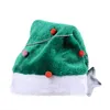 santa hat for christmas tree hat plush green christmas hat with Top Star