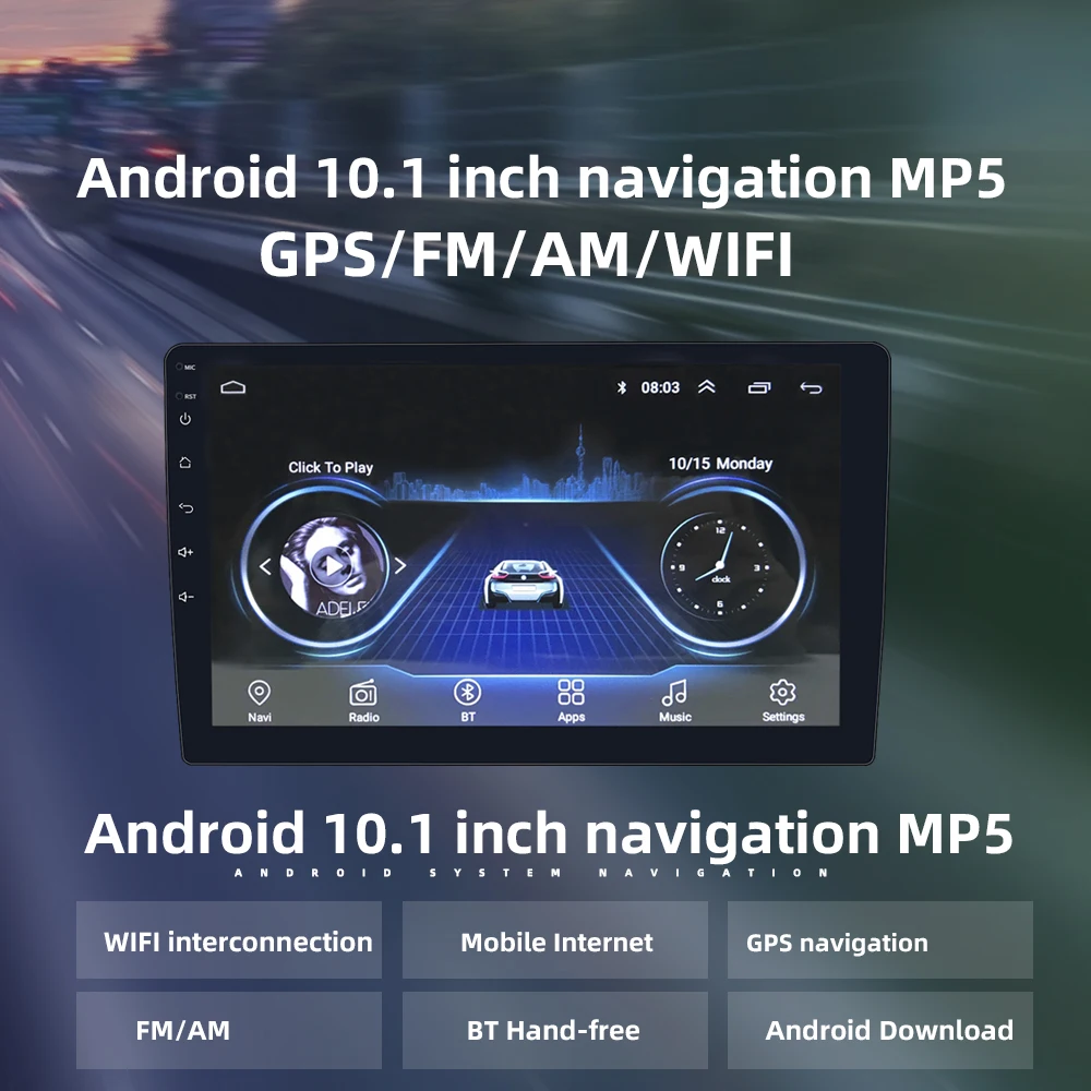 Lcd Touch Screen 10" Quad Core Car Mp5 Player Rear View Camera Buy