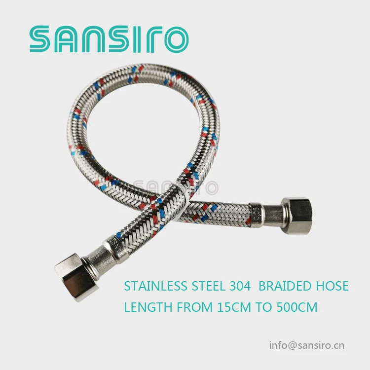 304 Stainless Steel Wire Braided Hose,F1/2*f1/2 Special Hose For Hot