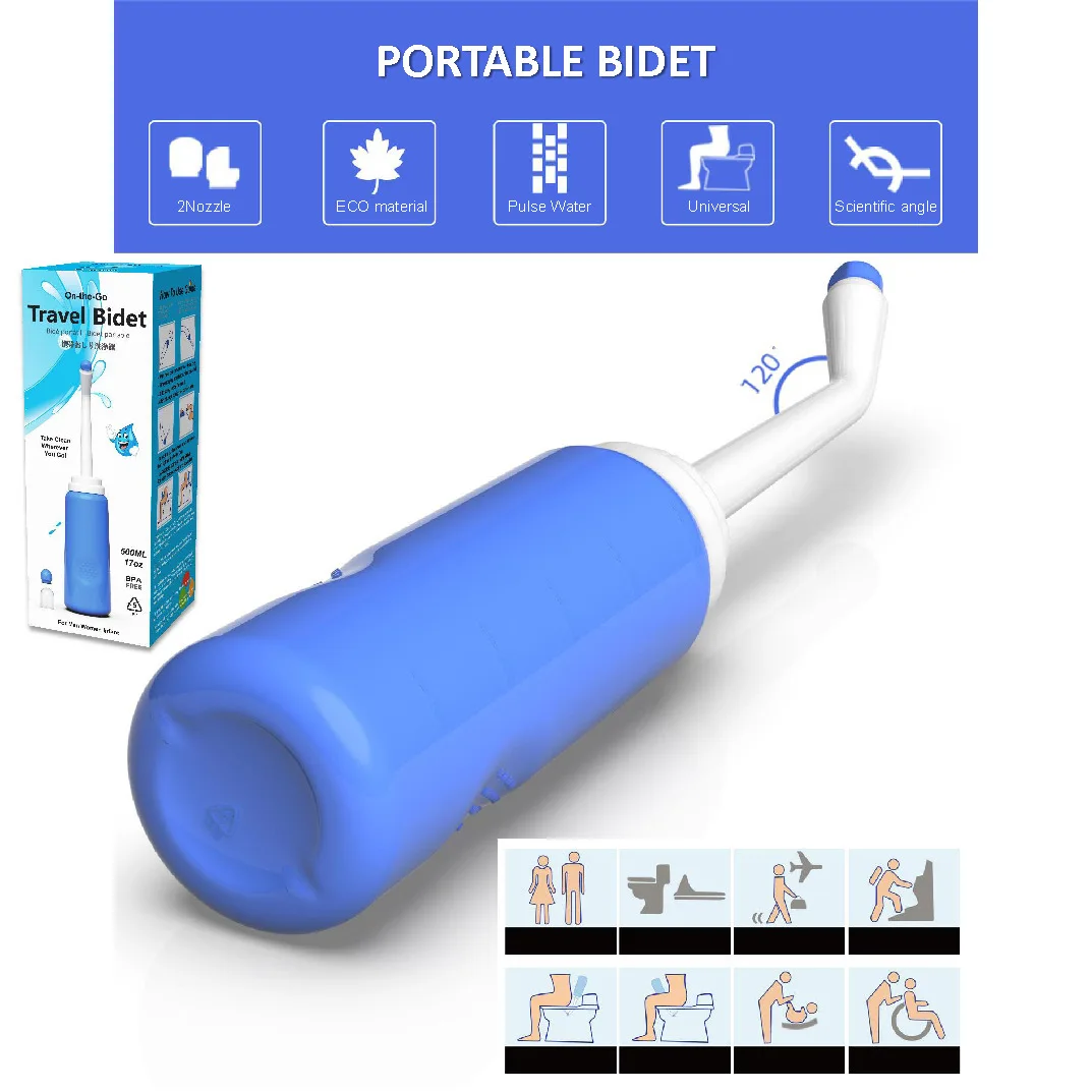 Hot Sale 500ml Mini Handheld Bidet For Personal Hygiene Care Bottom