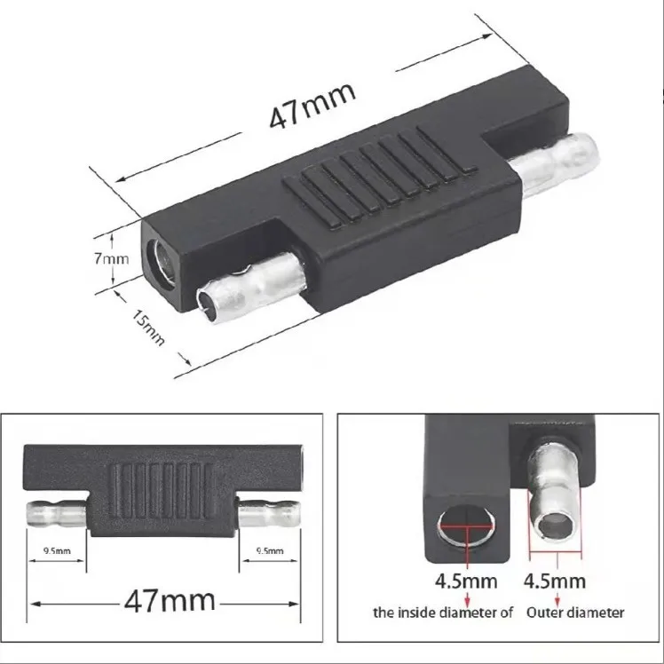 product in stock solar cell connector with fuse sae to o terminal grounding plate power cords extension cords connecting wire-4