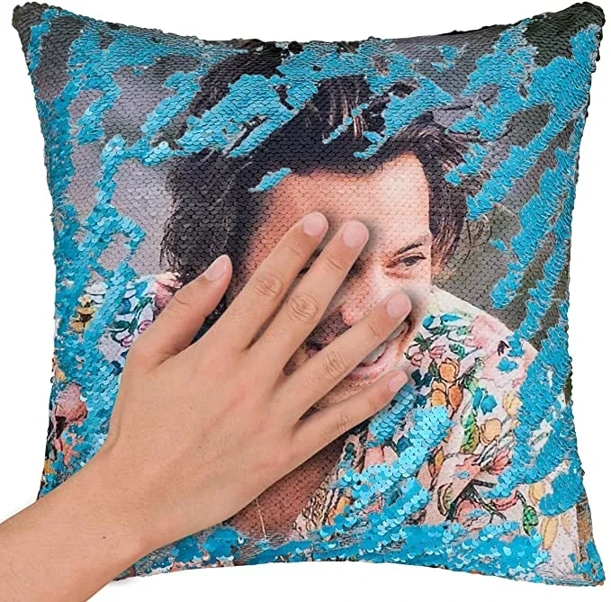 funny sequin pillow