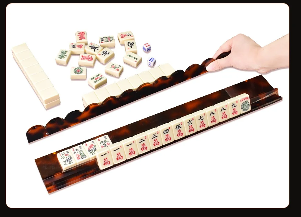 Mahjong Ruler Royal Saint Acrylic Transparent Mahjong Row Ruler US Mahjong Wave ...