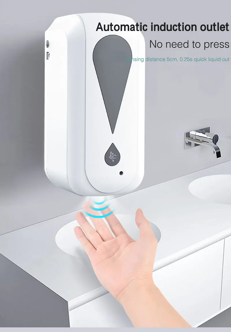 Top Ranking Fully Automatic Hand Sanitizer Hand Free Soap Dispenser