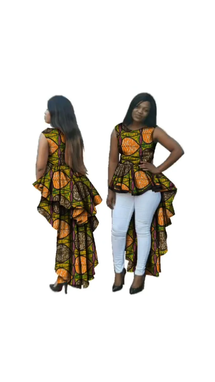Headtie African Two Piece Sets Dashiki Plus Size Clothes Bazin Short Sleeve Traditional African 3537
