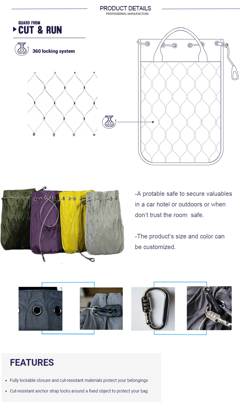 backpack safety mesh