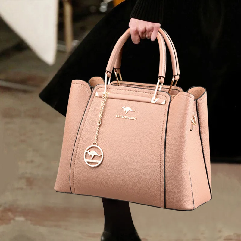 Famous Brands Vintage Large Women Hand Bag Leather Tote Luxury Designer Ladies Handbags Female Purses