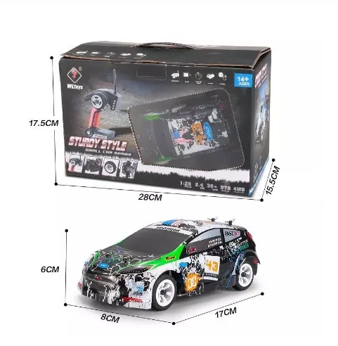 Wltoys K989 RC Car 1:28 Scale 2.4G 4WD Brushed Motor Voiture Telecommande  30KM/H High Speed RTR RC Drift Car For Children