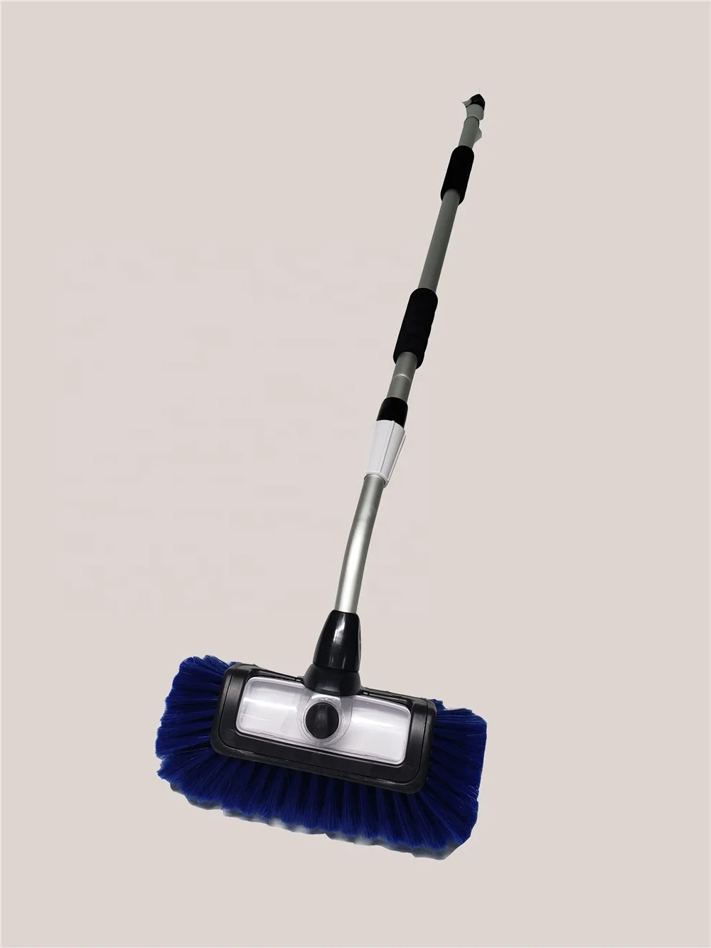 Flow Thru 10" Quad Super Soft Hair Car Wash Brush With Soap Dispenser