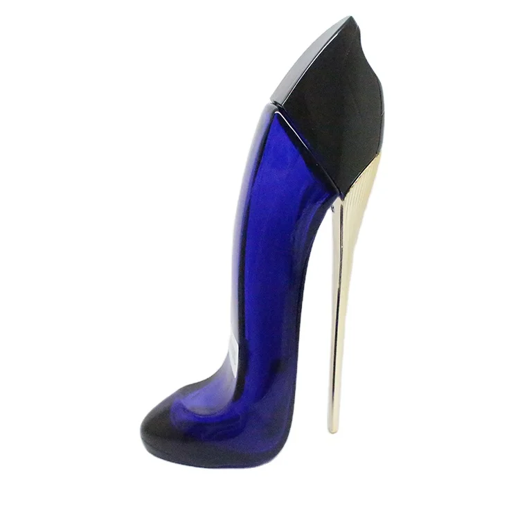 blue high heel perfume