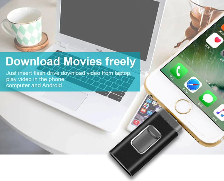 Santoda new otg 3.0 Custom Metal 16GB 32GB 64GB 4 in 1 USB flash drive pen for Android type C iphone usb key - ANKUX.COM