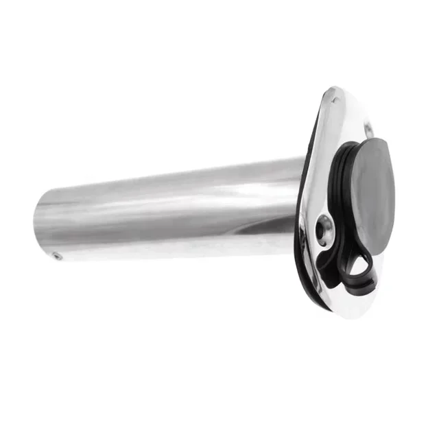 0 Degree Rod Holder With Rubber Flush Mount Fishing Rod Holders Stainless Steel For Marine Boat