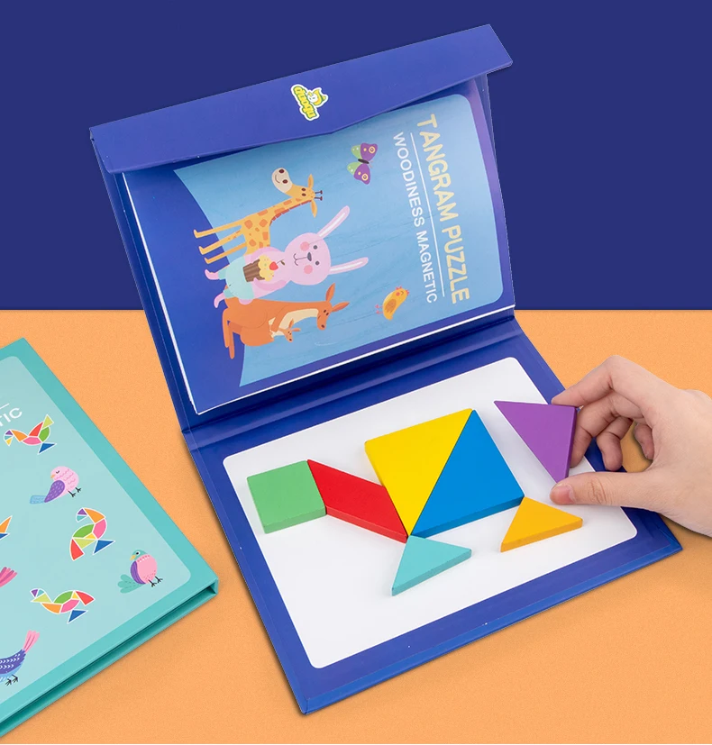 4 Designs Magnetic Tangram Puzzle - Early Education Toy