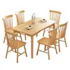 High quality simple and easy solid wood dining table and chair