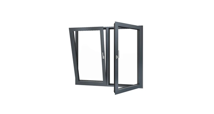 ODM Aluminum Tilt And Turn Windows , Horizontal Double Tempered Glass Window