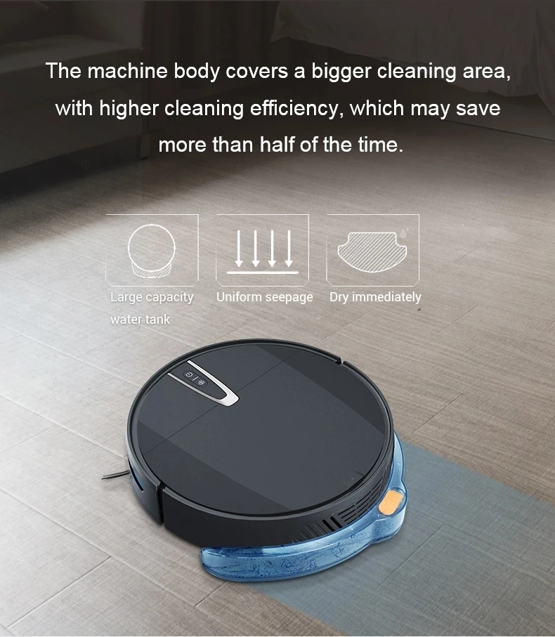 Lanji Automatic Staubsauger Stofzuiger Wet Mop Robotic Aspirador